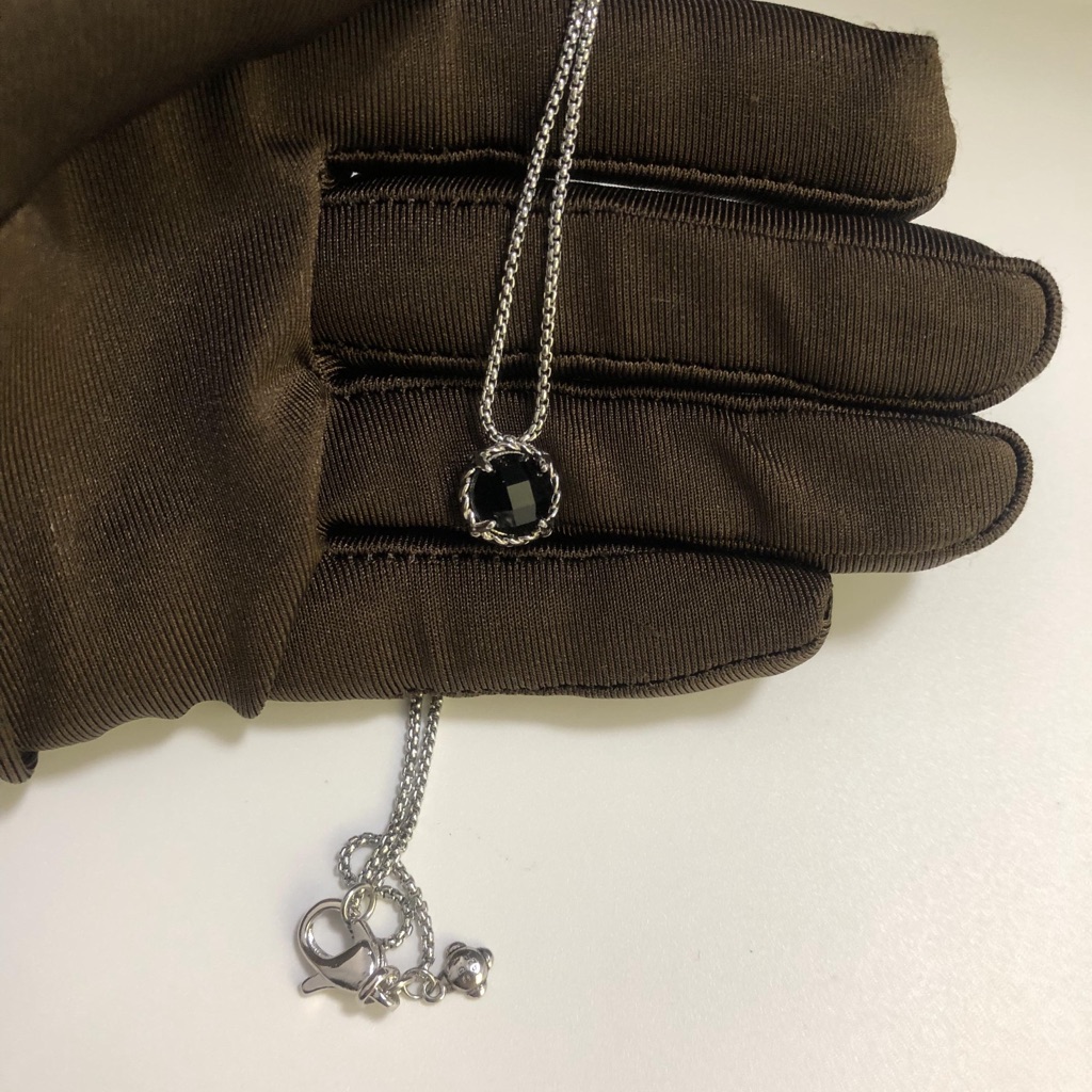 Petite Chatelaine Necklace In Sterling Silver With Black Onyx David Yurman's